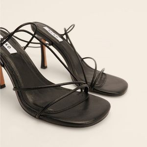 Strappy Black Heels NAKD Fashion Sz 7.5